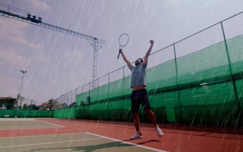 tennis on the rain equipment